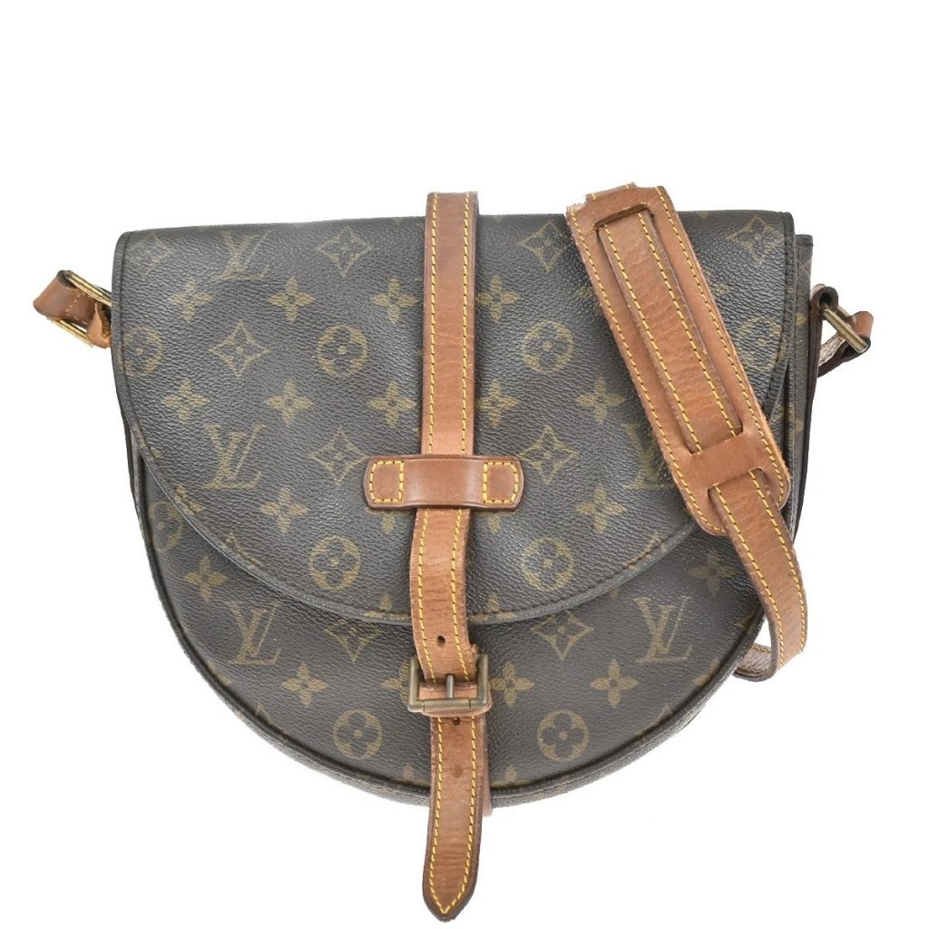 Louis Vuitton Chantilly Gm Shoulder Bag Monogram Leather Brown M51232 65kc347